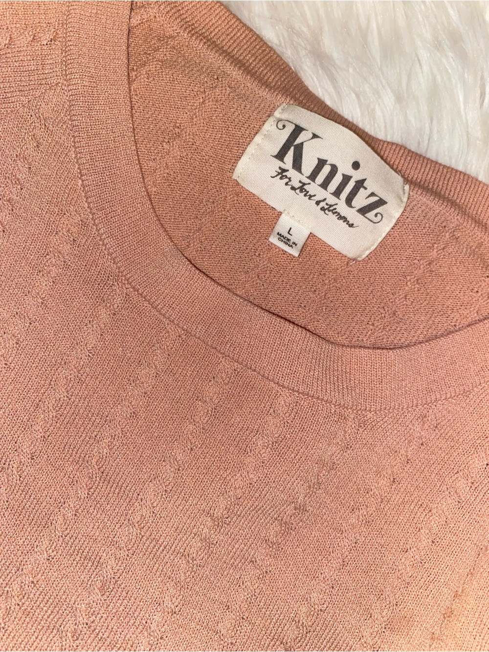 Womens KNITZ FOR LOVE & LEMONS knit cropped sweater - LARGE - Picture 3 of 7